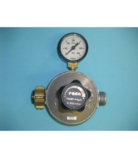 Mano-détendeur haute pression avec manomètre 8kg/h - 0,5 à 3b